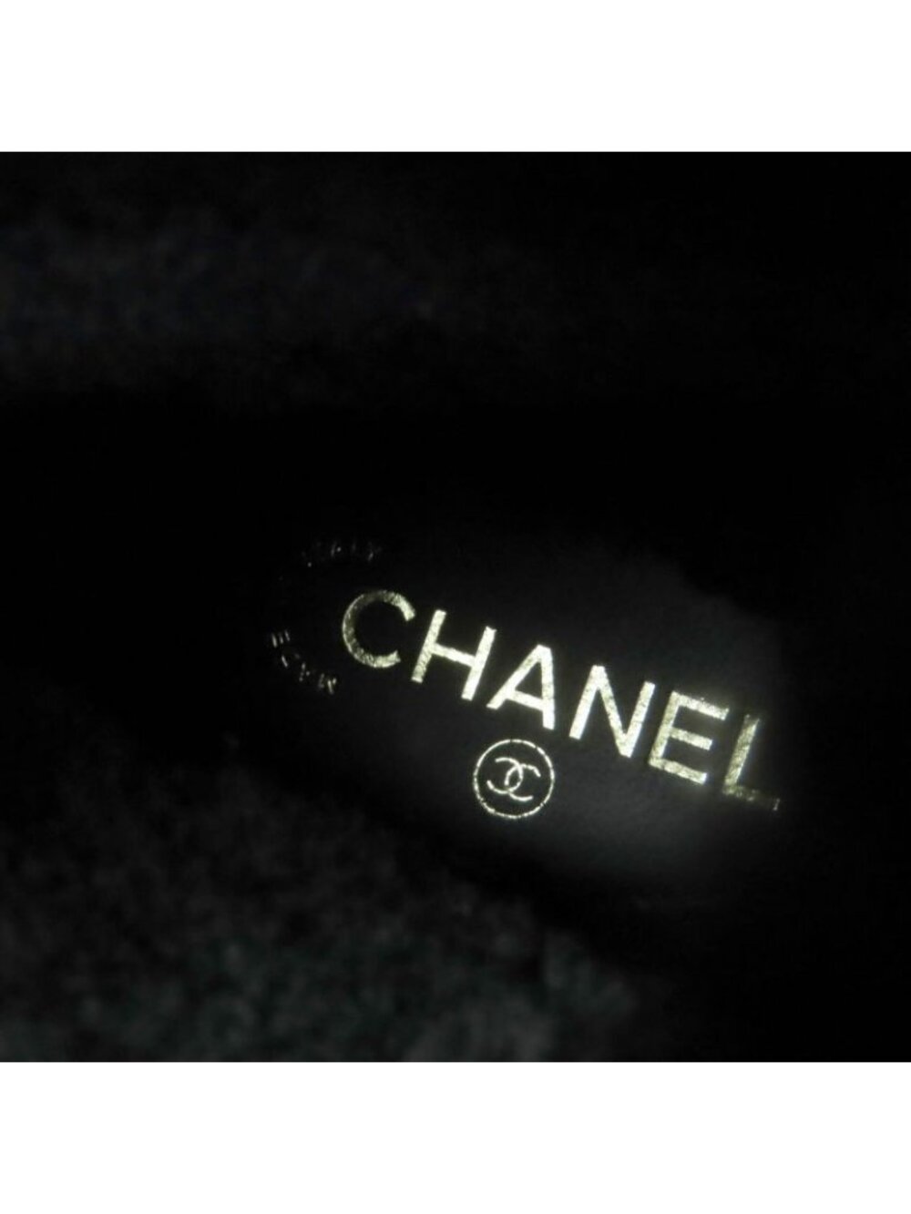 Chanel Coco Mark Boa Leather Short Boots Black 36 Boxes - Picture 10 of 13